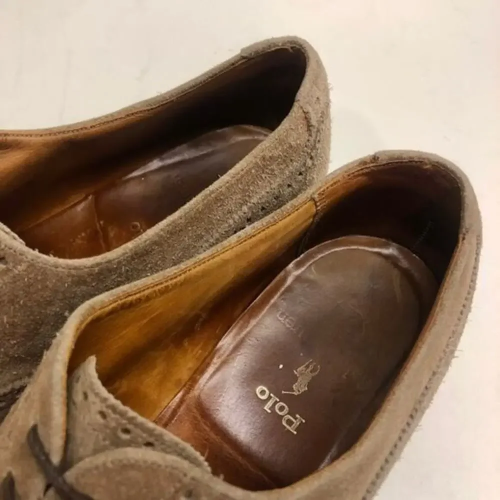 FULLY RESOLED Crockett & Jones x Brooks Bros Suede Derby Cap Toe England 9.5